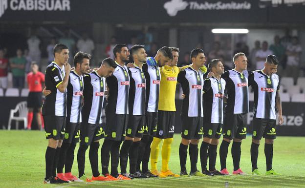 El once del FC Cartagena ante el Recre.