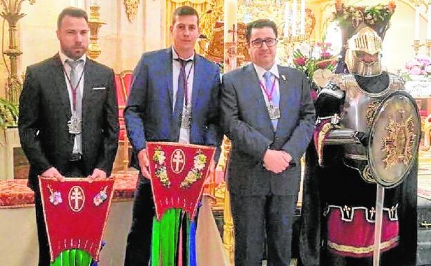 José Ignacio Olmo, Diego Oliva, Juan Carlos Guerrero y un armao./J. F. R.