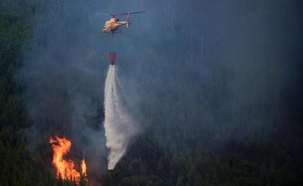 Fuego en Coimbra, Portugal./Afp