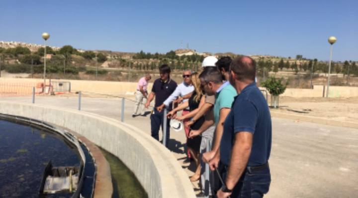 Visita las obras de remodelación de la depuradora de Camposol.