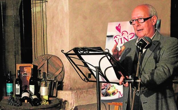 Pachi Larrosa, en el Museo del Vino, el pasado mes de mayo.