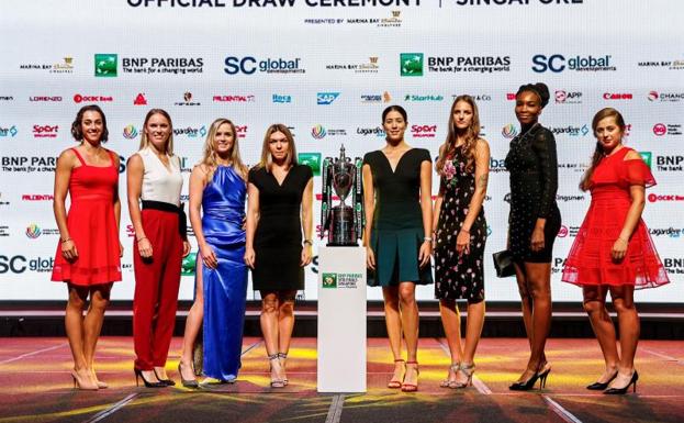 Las ocho tenistas que disputarán las Finales de la WTA. /Wallace Woon (Efe)