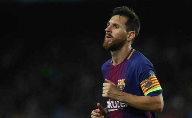 Messi, en un partido con el Barcelona. /Reuters