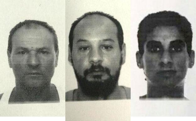Los tres sospechosos del doble crimen, que en la noche del miércoles se encontraban en paradero desconocido.
