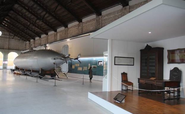 Parte de la exposición del Museo Naval de Cartagena.