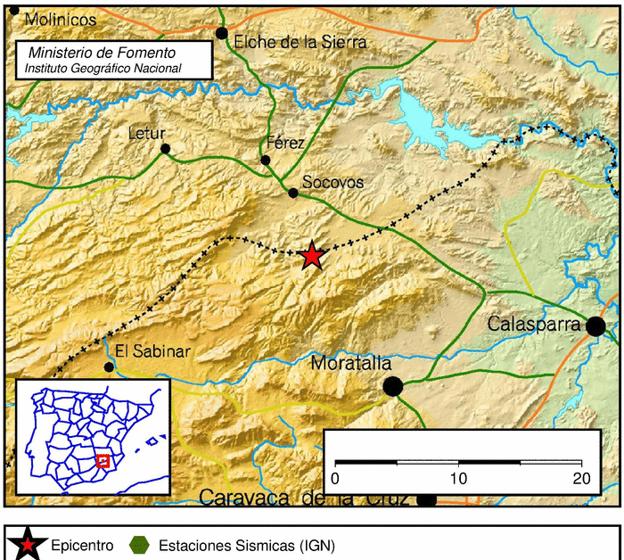Dos terremotos de 1,8 grados de magnitud sacuden Calasparra y Moratalla