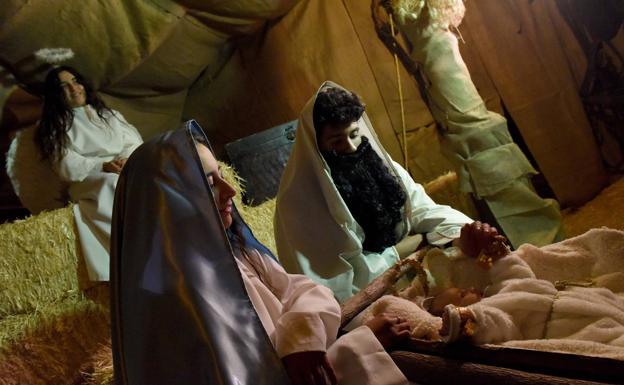 José, María y el Niño Jesús en el nacimiento./ALFONSO DURÁN / AGM