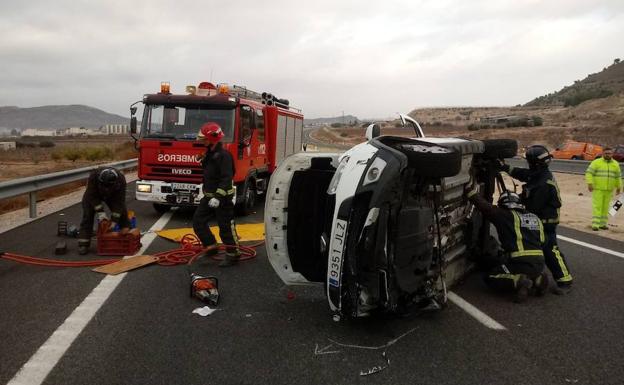 El estado del vehículo tras el accidente./CEIS