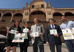 Pilar Wals, María del Carmen Ruiz, Alberto Aguirre, Francisco Jódar y Agustín Llamas, ayer, a las puertas del Ayuntamiento. :: P.A./