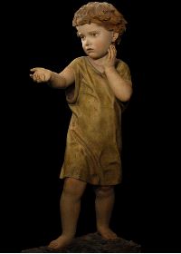 SENTIMIENTO CONTENIDO. Niño del paso Hijas de Jerusalén (1956), de la Preciosísima Sangre (Murcia)./