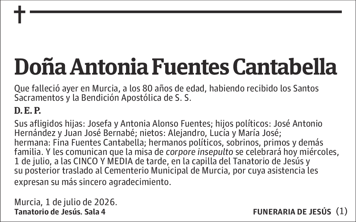 Antonia Fuentes Cantabella