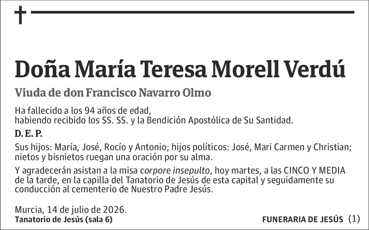 Maria Teresa Morell Verdu