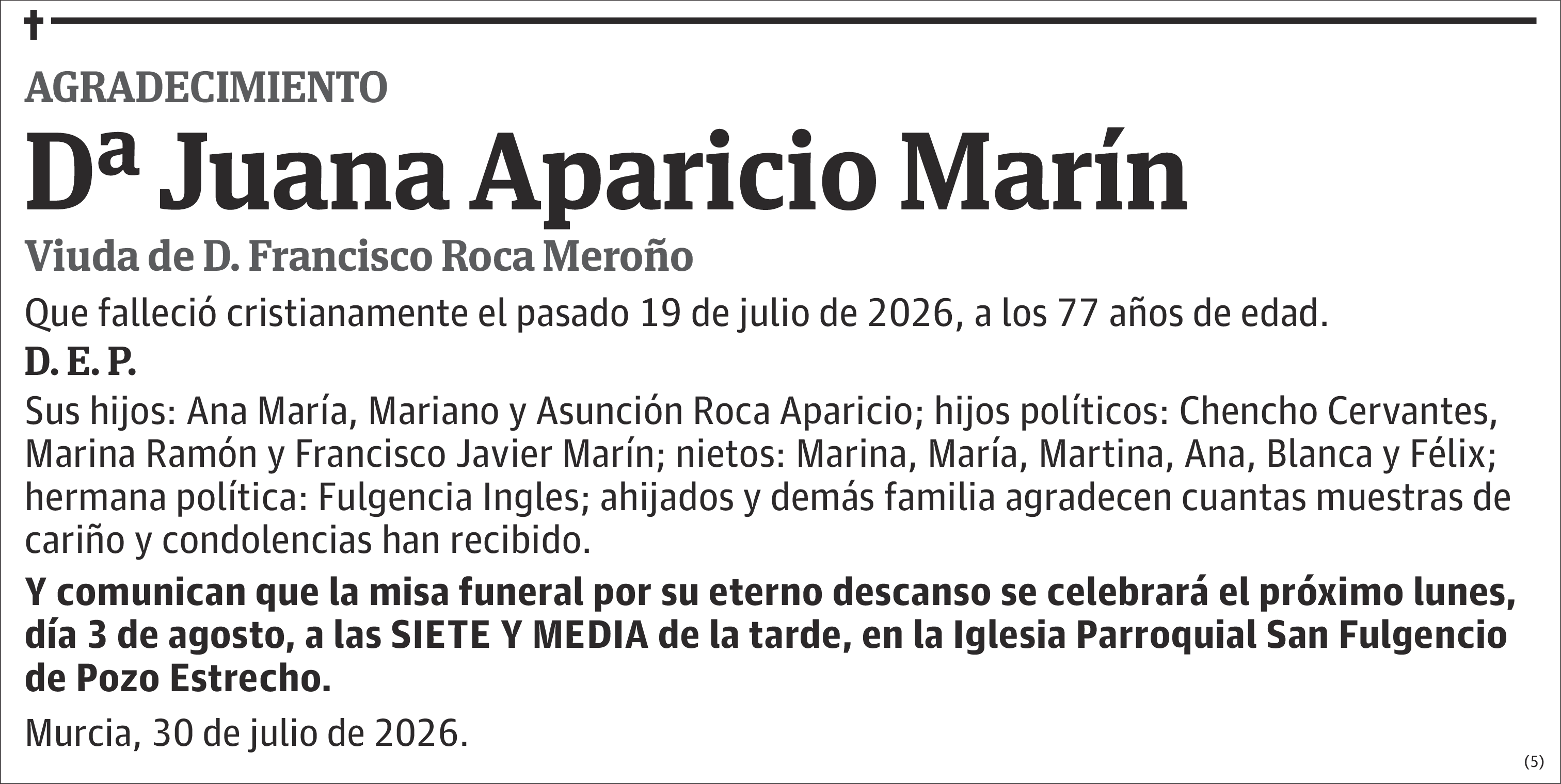 Juana Aparicio Marín