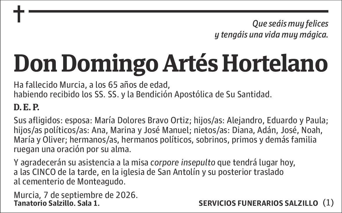 Domingo Artes Hortelano