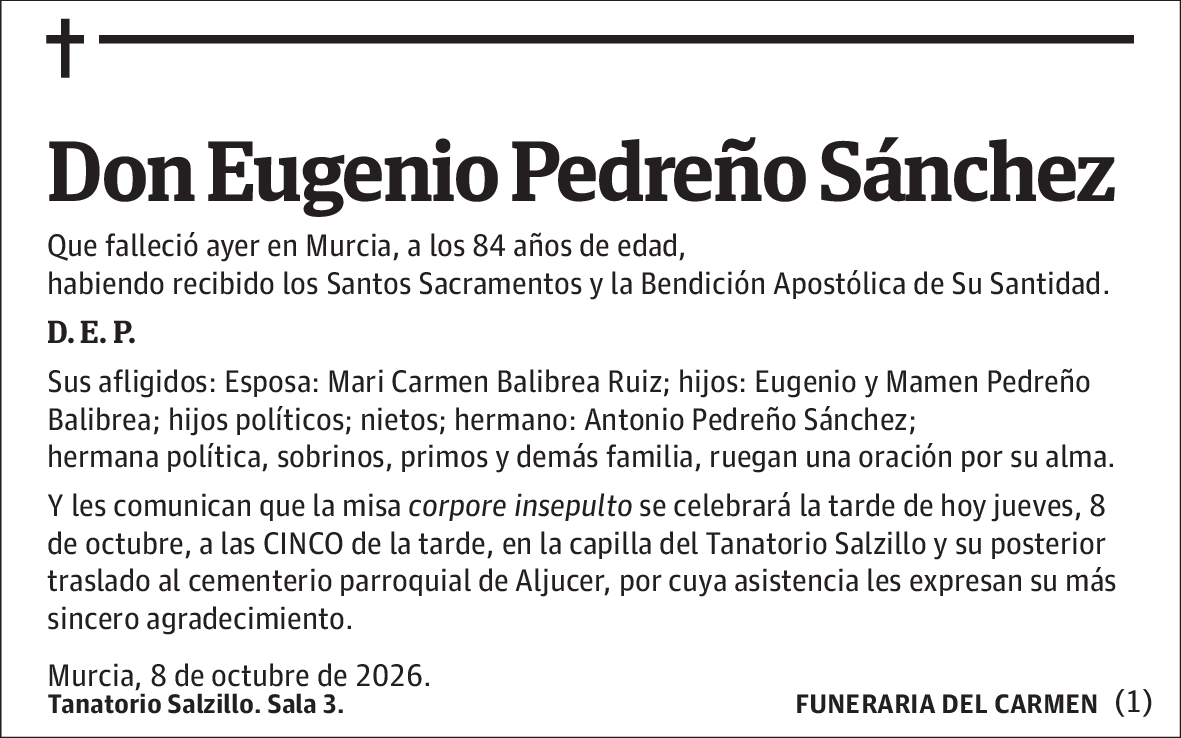Eugenio Pedreño Sánchez