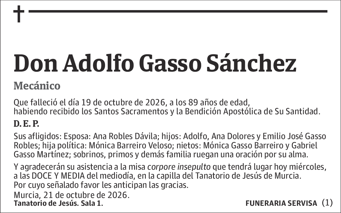 Adolfo Gasso Sánchez
