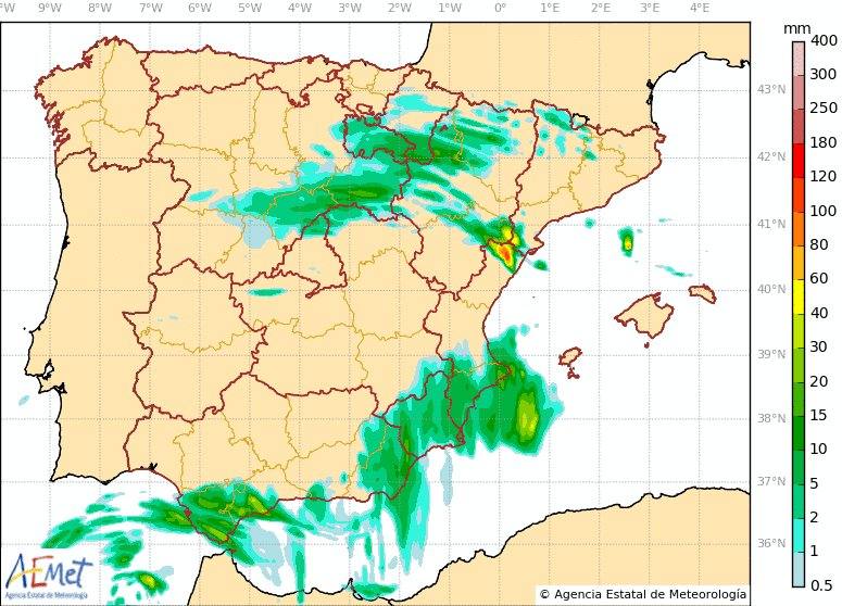 proxima mapa Gota fría: Lo peor de la 'gota fría' llegará la próxima madrugada 