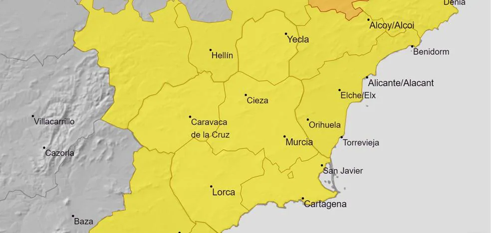 La Región de Murcia seguirá todo el día en alerta amarilla ...