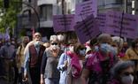 Manifestación a favor de las pensiones dignas./r. gutiérrez