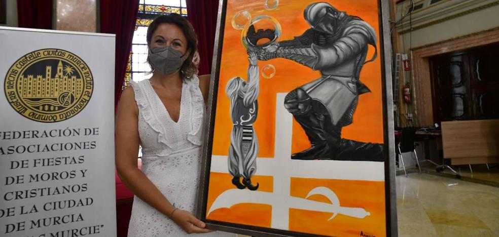 Moros y Cristianos de Murcia | Un cartel con fondo anaranjado retrata la fiesta de Moros y Cristianos de Murcia - Vimarsana News
