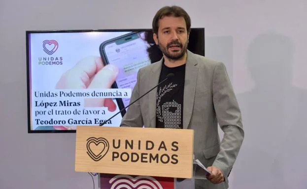 The regional coordinator of Podemos in the Region of Murcia, Javier Sánchez Serna.
