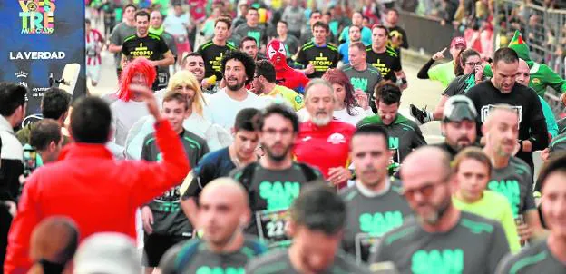 An image of the 2019 year-end race in the city of Murcia. 