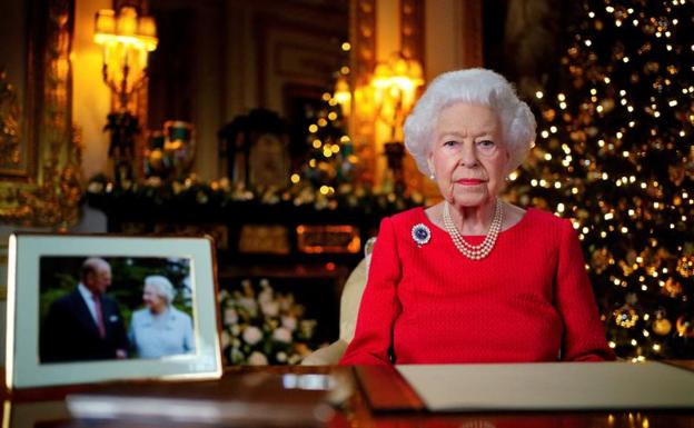 Queen Elizabeth II, during her Christmas message from Windsor. 