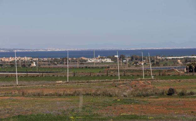 Crops next to the Mar Menor in a file image. 