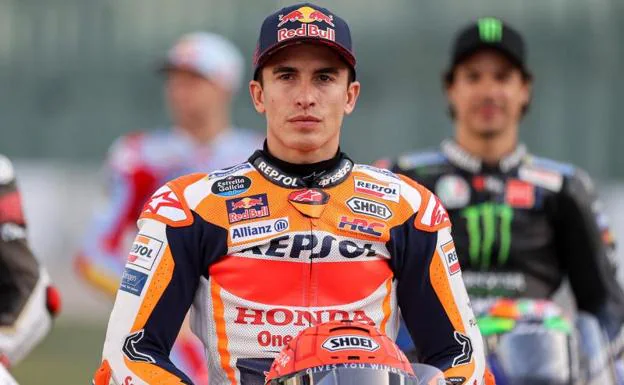 Marc Márquez, durante la presentación del GP de Catar./karim jaafar / afp