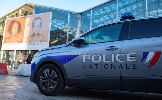 French police patrol car. 