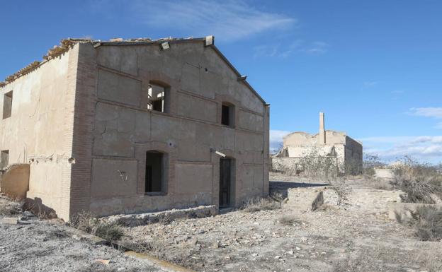 Old pavilions of the sulfur mines of Lorca. 