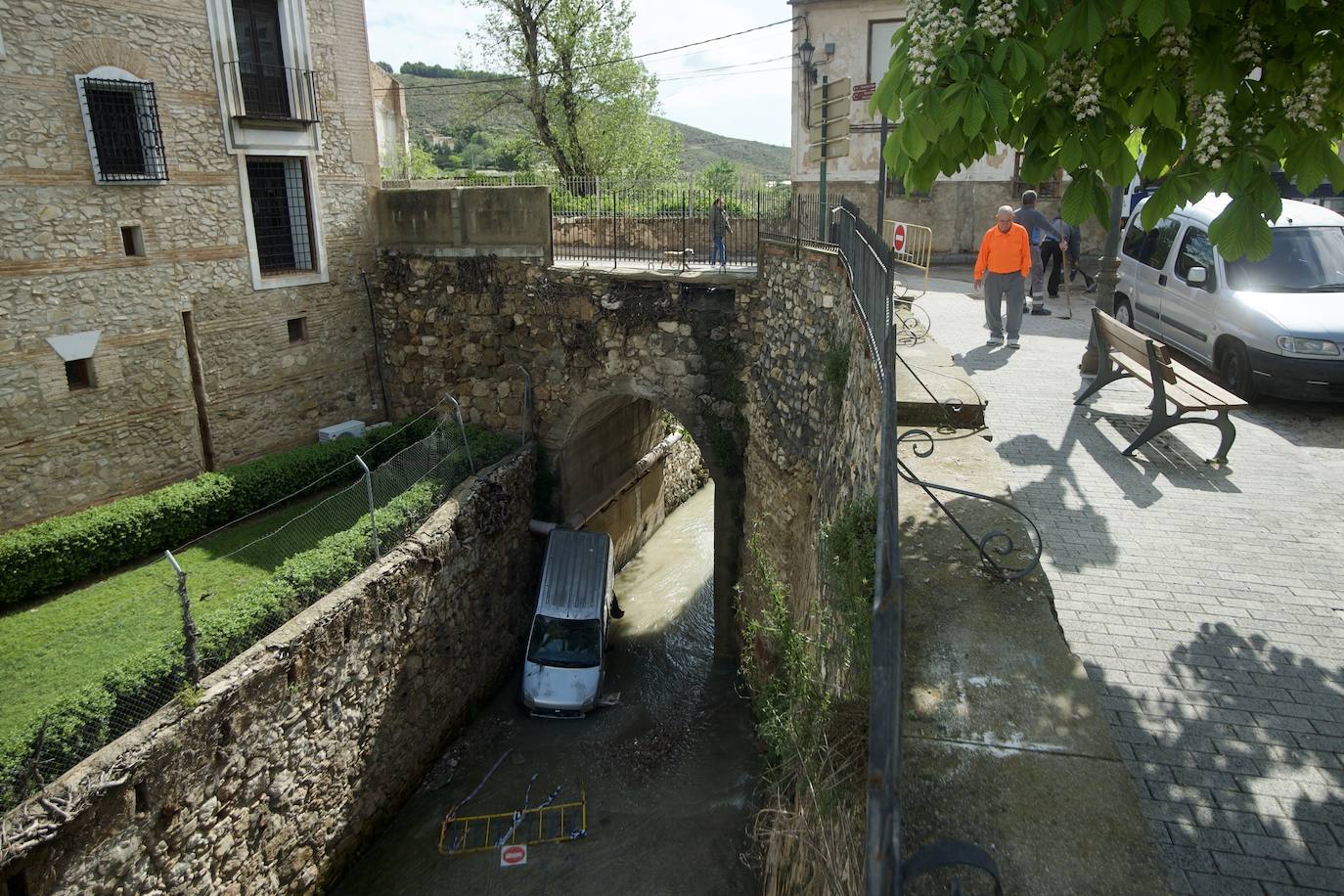 Damage caused by the rain in Caravaca. 