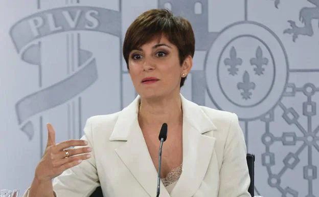 The spokeswoman Isabel Rodríguez, in her appearance this Tuesday after the Council of Ministers.