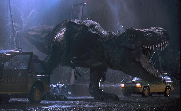 A scene from 'Jurassic Park'. 