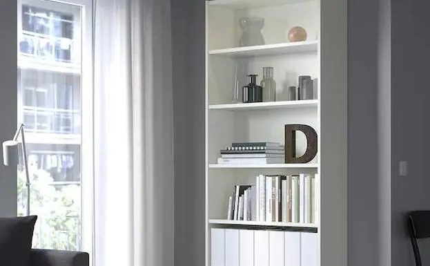 Ikea's Billy bookcase placed in a room in the house.