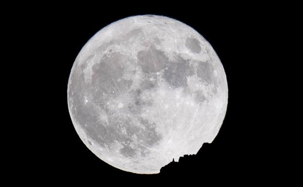 View of the supermoon, in a file image.
