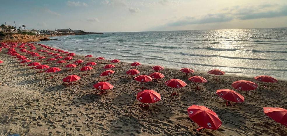 aves de corral obvio espíritu Varias playas de la Región de Murcia y Alicante amanecen con 600 sombrillas  plantadas por EmbargosAloBestia | La Verdad