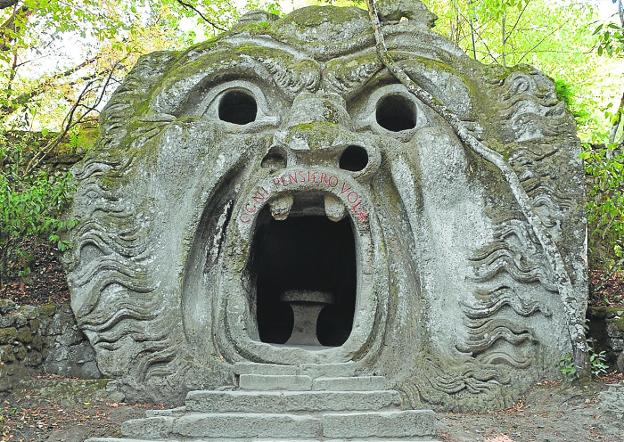 t The orc, in the Park of the Monsters of Bomarzo.
