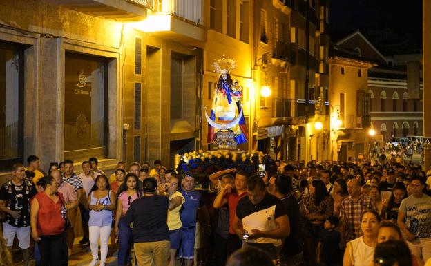 Virgin of the Swan, this Monday, in Lorca.