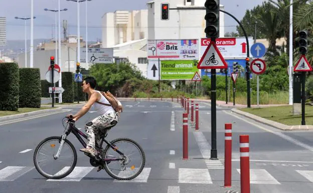 A cyclist crosses a pedestrian crossing, in a file image. 