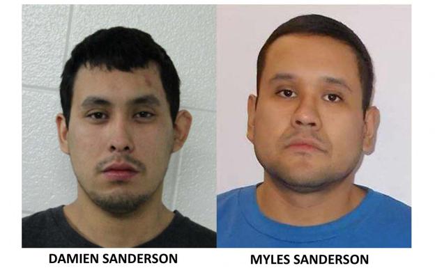 Damien Sanderson and Myles Sanderson, the alleged perpetrators of the attack.