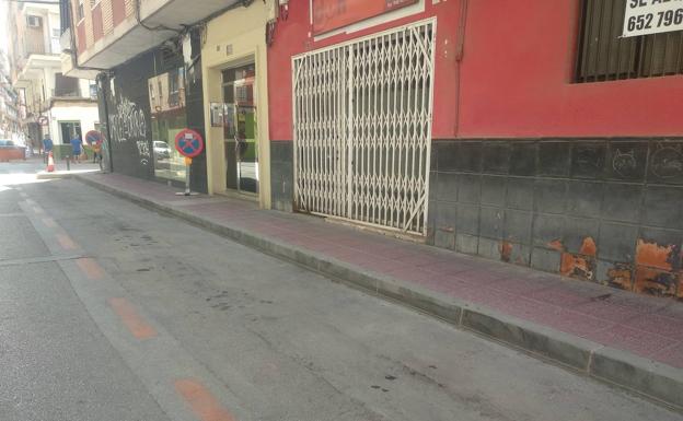 One of the sections affected in Mariano Ruiz Funes street.