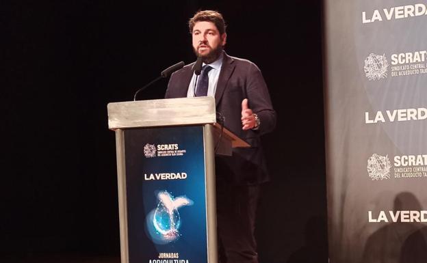 López Miras, at the forum held this Friday. 