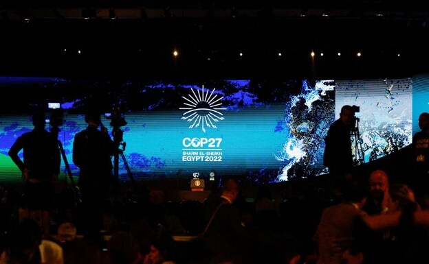 Image of the main plenary of COP27.