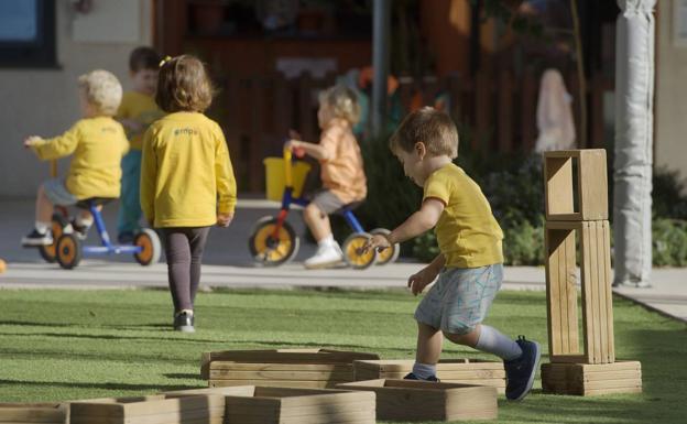 Children play in a kindergarten in a file image. 