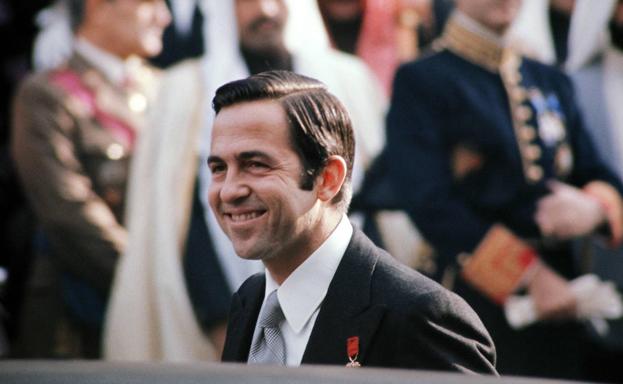 King Constantine, already in exile, during a visit to Madrid in November 1975.