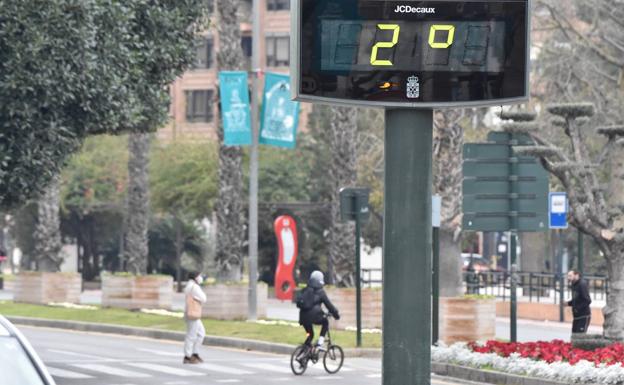 The thermometer marks two degrees in Murcia, in file form.