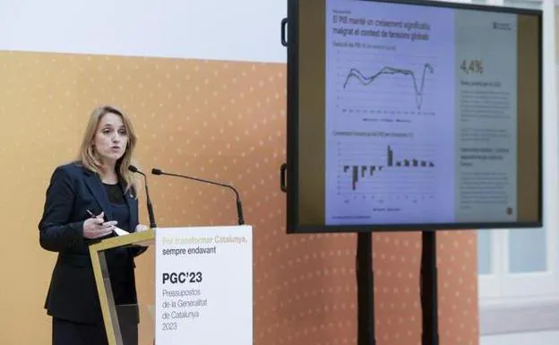 The Minister of Economy, Natalia Mas, during the presentation of the budget bill for 2023